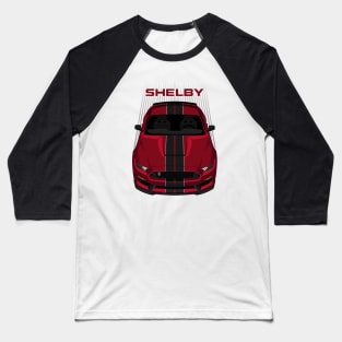 Ford Mustang Shelby GT350 2015 - 2020 - Rapid Red - Black Stripes Baseball T-Shirt